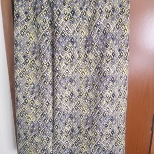 Navy and yellow skirt stretchy fit. Size XL